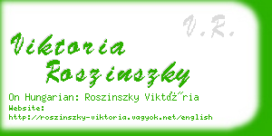 viktoria roszinszky business card